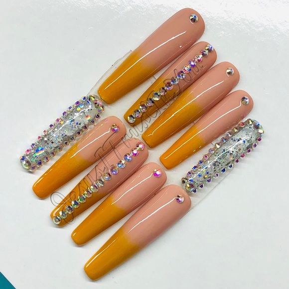 FALL FANTASY 🍁 XXL BALLERINA PRESS ON NAILS - Picture 6 of 11